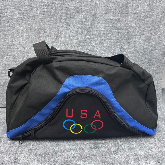 Other - USA Olympic Duffel Bag Black Blue Team USA Sports Gym Travel Bag Rings Logo